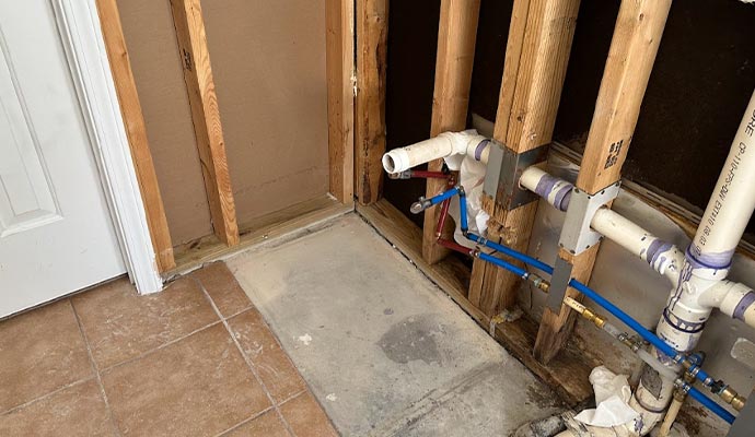 Clogged water pipe