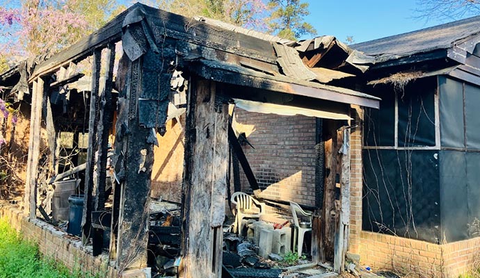 Restoring fire damaged property