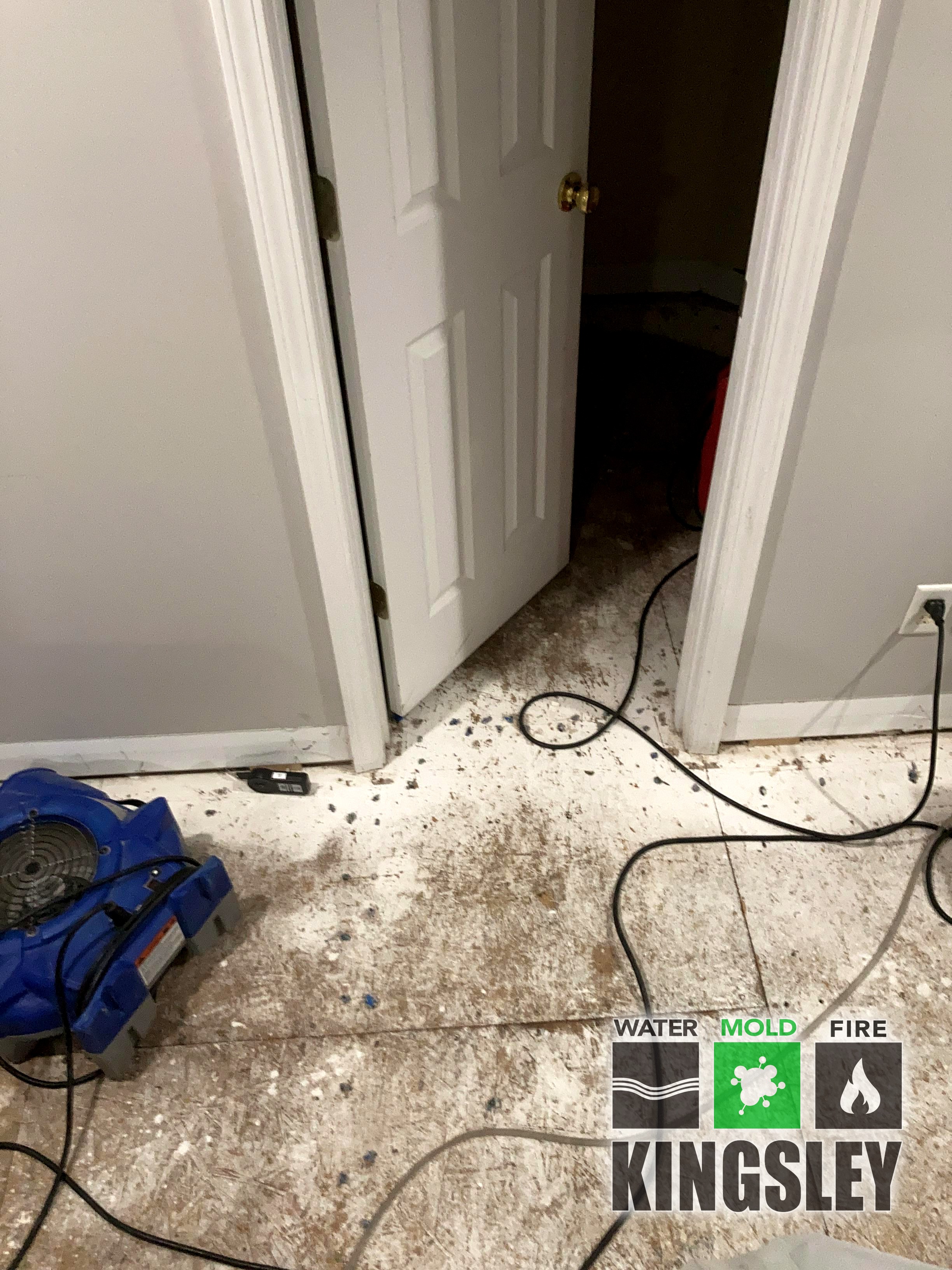 Tile Floor Moisture Mapping and Water Cleanup