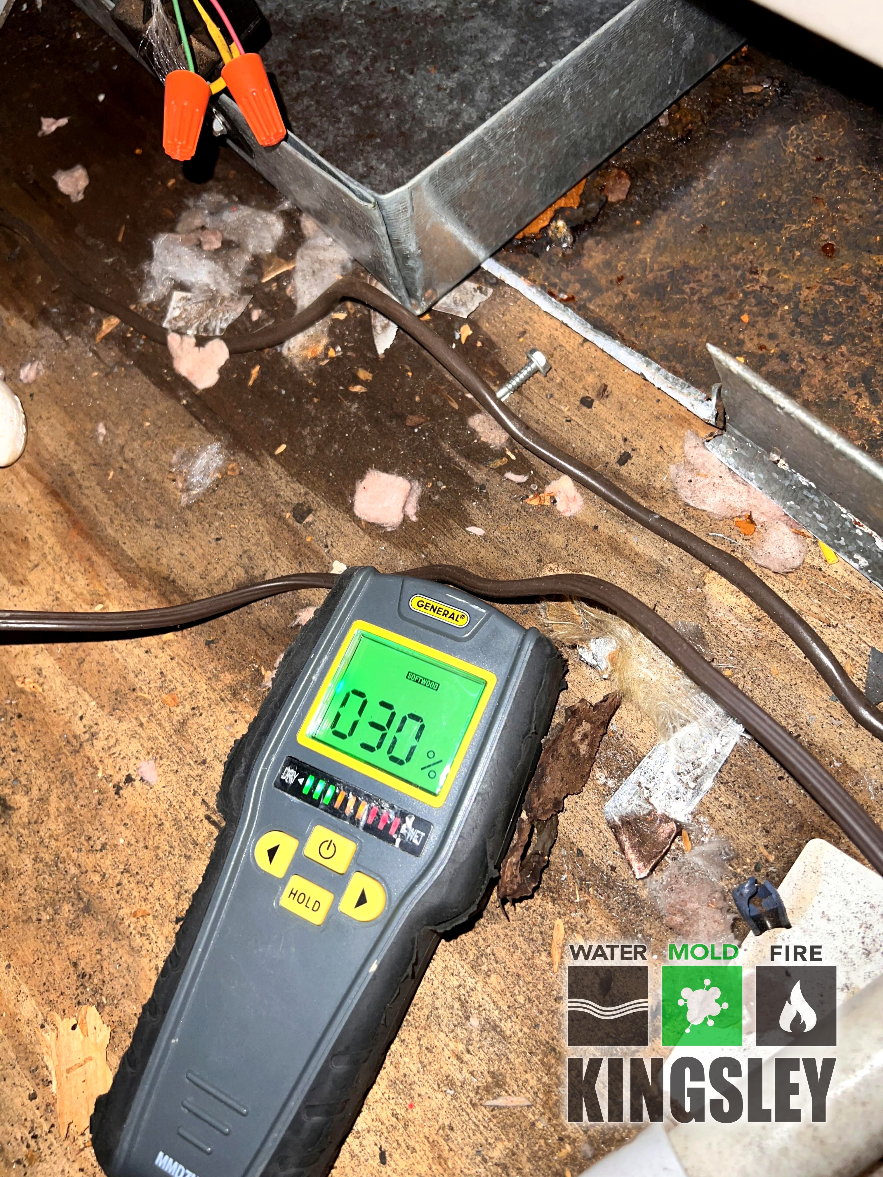 kingsley subfloor moisture meter 30 percent cleanup lexington sc