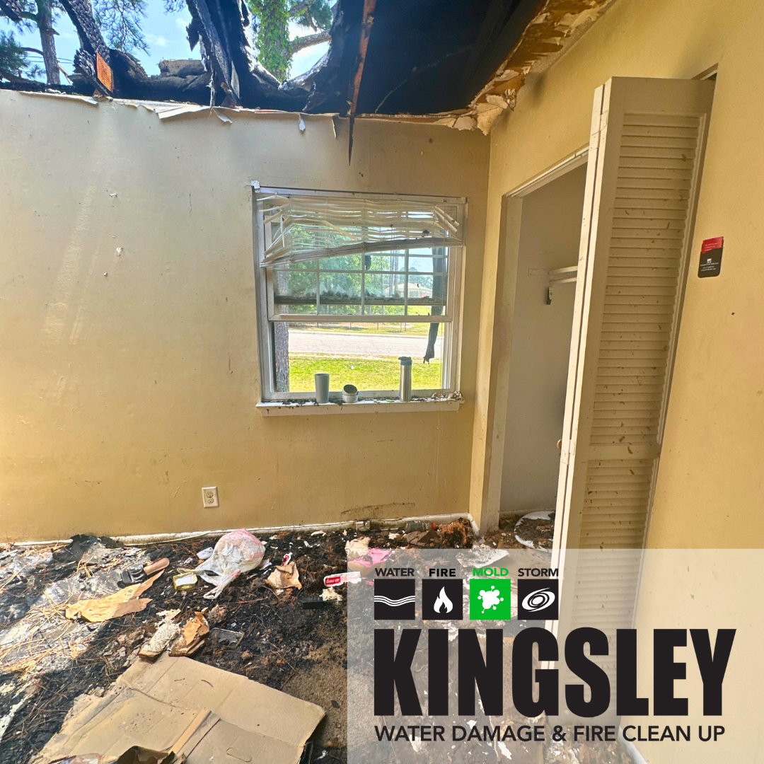 Fire-Damaged Bedroom