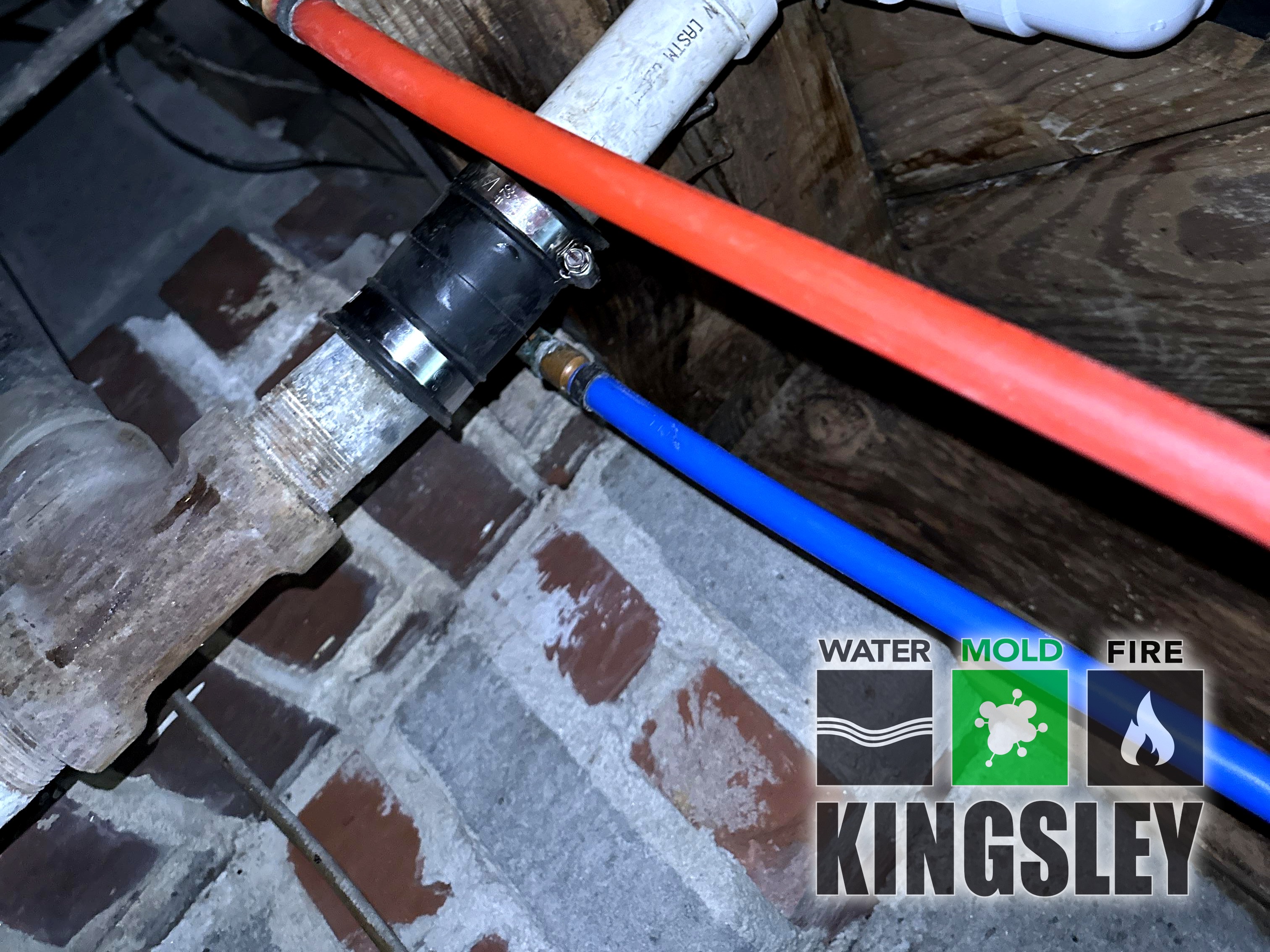Crawlspace Plumbing Inspection and Water Cleanup
