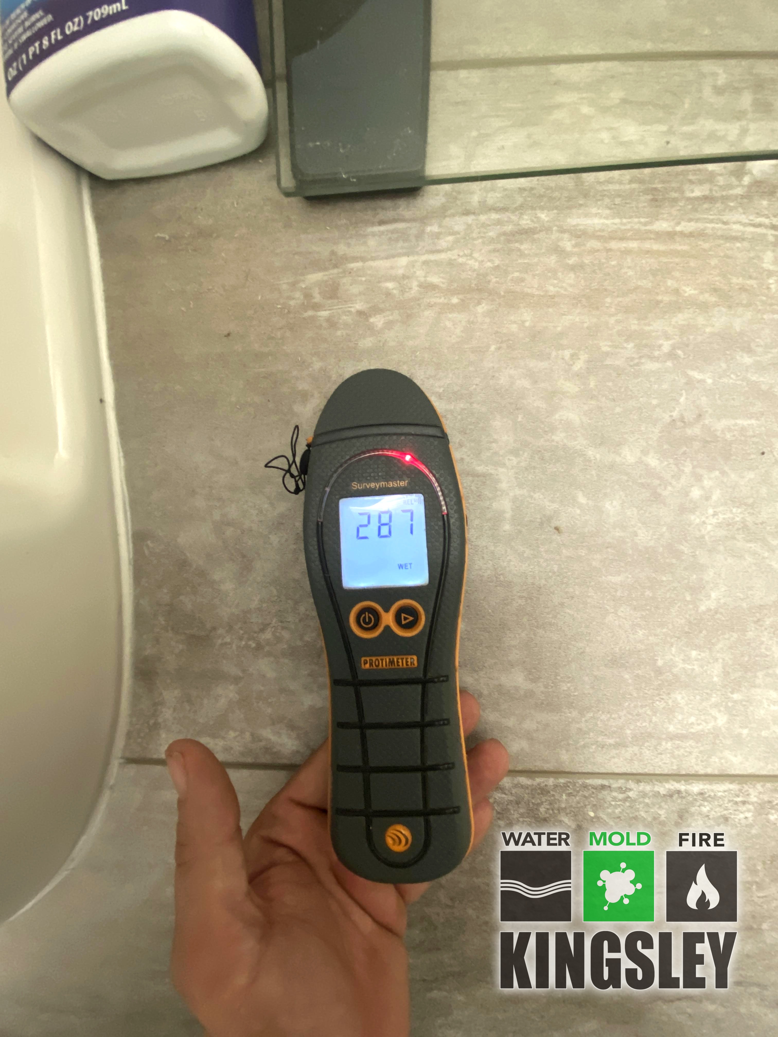 Tile Floor Moisture Mapping and Water Cleanup