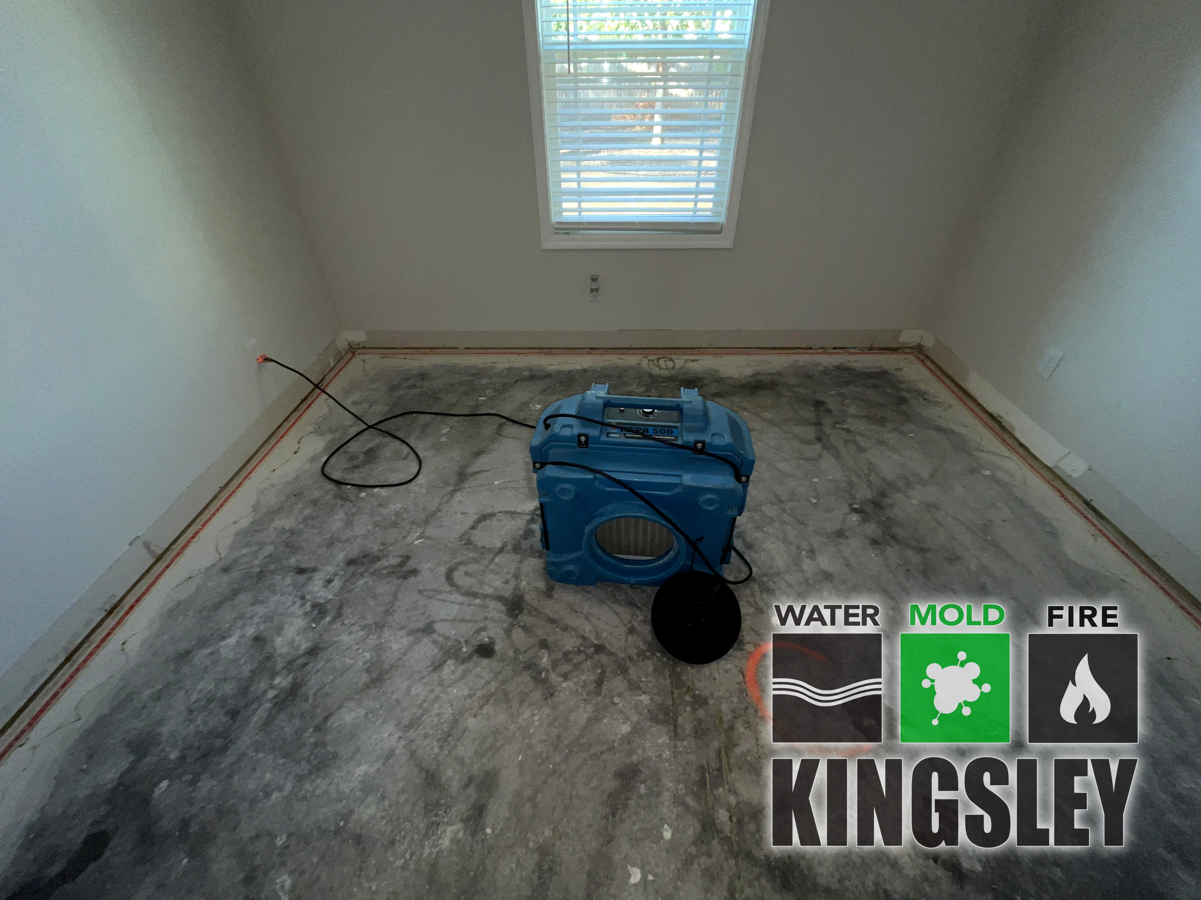 Hallway Structural Drying with Air Movers