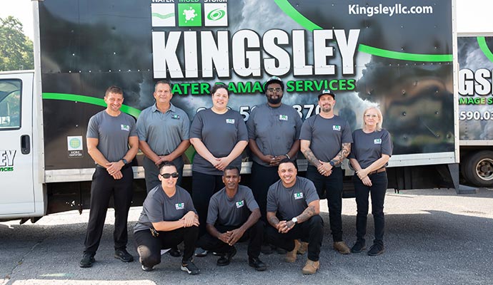 The professional restoration crew at Kingsley Water Damage Services