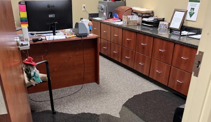Office building restoration after water damage