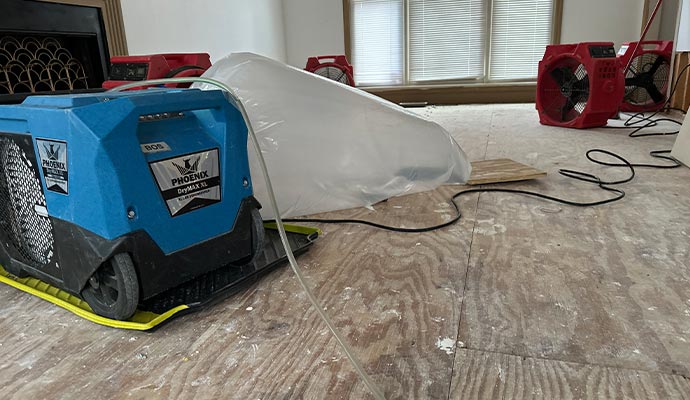 Professional water damage restoration service