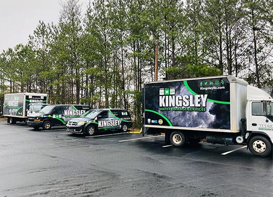 Kingsley restoration trucks and vans