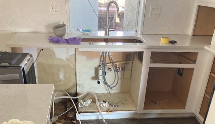 Plumbing leak damage