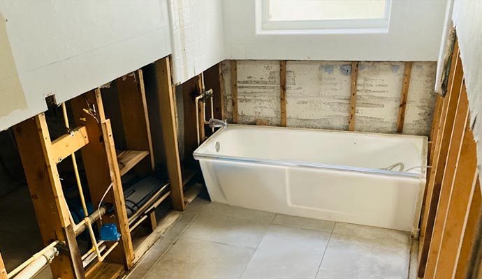 Clean shower tub