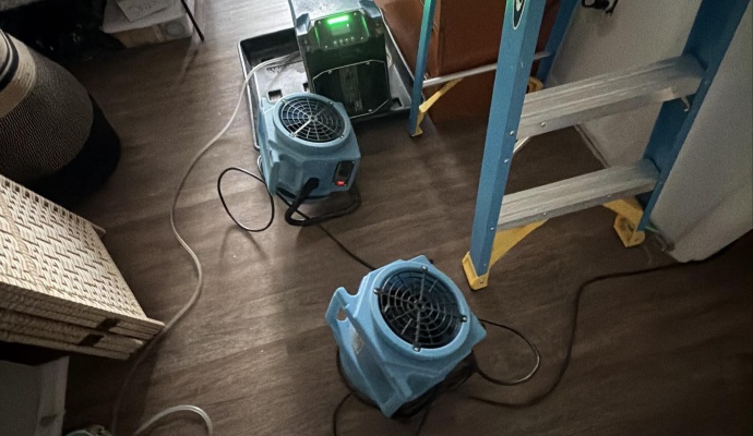 Water damaged wooden floor restoration service
