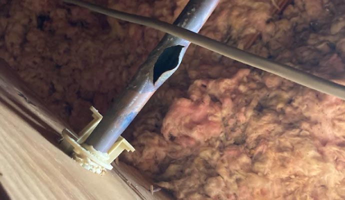 Broken pipe damage